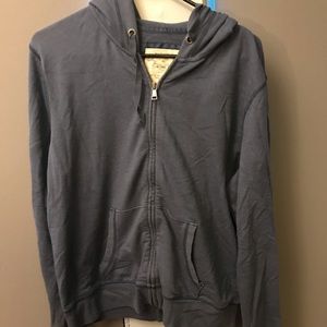 Sonoma blue gray zip-up sweater